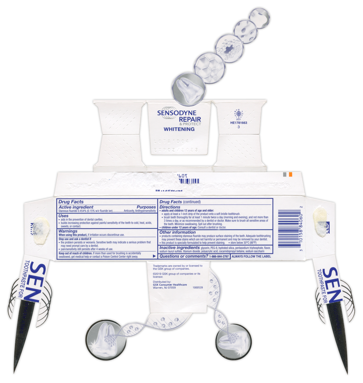 Sensodyne Repair + Protect Toothpaste BoxBot 